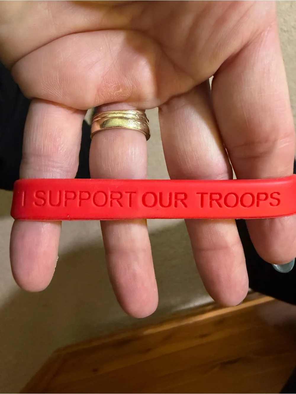 VFW Wristbands Lot 2 Honor The Fallen Support Our Troops Red Black Military